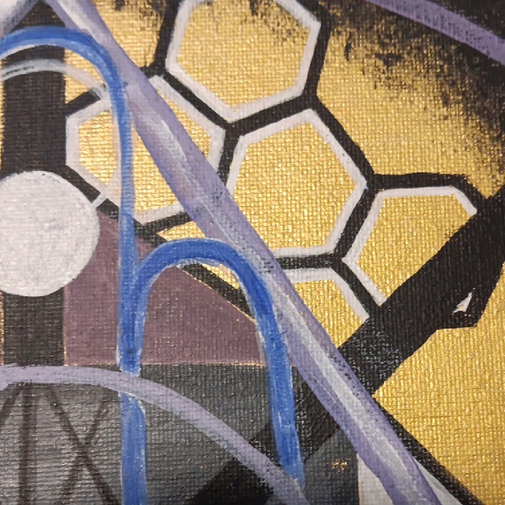 Golden Eye Abstract Painting - Picture 5 of 6